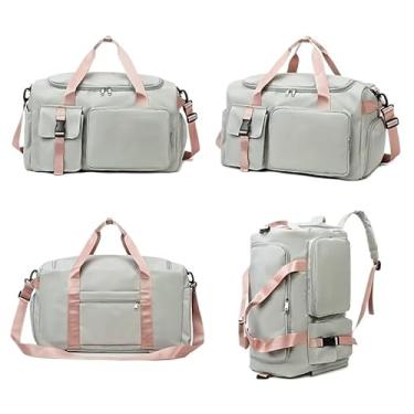 Imagem de Bolsa Mala de Viagem Multifuncional de Grande Capacidade Resistente e Impermeável(5077Cina Rosa)