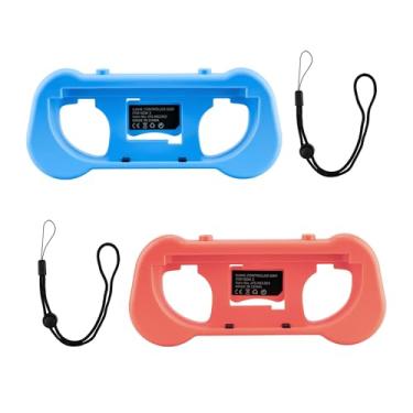 Imagem de Mcbazel Controller Grips with Game Card Storage Compatible with N-Switch 2 (2025), Ergonomic Anti-Slip Handle Grip Accessories for NS 2 Joy Cons, Blue & Orange (NOT for Switch 1)