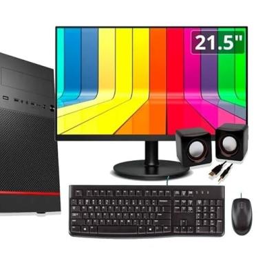 Imagem de Computador Desktop Completo com Monitor 21.5", Intel Core i5-4590 3.3GHz, 8GB RAM, SSD 240GB, Placa de Vídeo 2GB, Teclado, Mouse, Caixas de Som