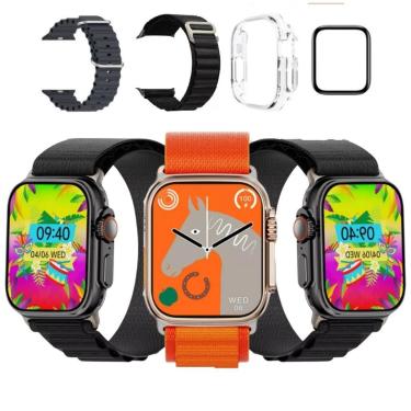 Imagem de Smart Watch Relogio Inteligente 45mm Serie 9 W69 Ultra Mini Original Microwear C/2 Pulseira Case-Unissex