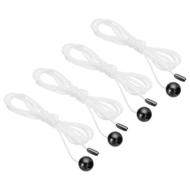 Imagem de Corrente de tração de teto de 1,5 m de 1,5 m, extensor de corda de 4 peças com pingente de esfera para luz de ventilador lustre candeeiro de mesa, interruptor de puxar, preto