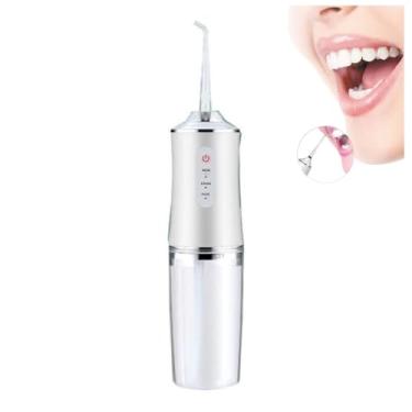 Imagem de Irrigador Oral Jato de Limpeza Dental Higiene Bucal Eletrico Escova Dentes Lingua Gengiva Aparelho Implante Ortodontico Protese