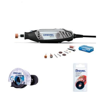 Imagem de Kit Micro Retifica Dremel 3000 220V + Suporte Serra Circular
