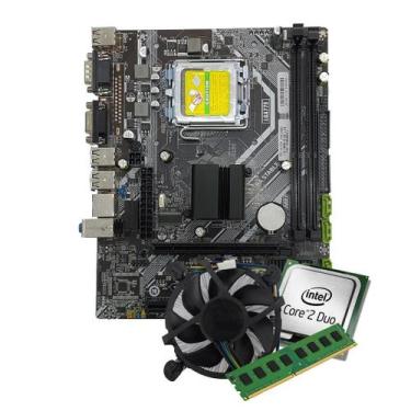 Imagem de Kit Upgrade Core Duo E7200 Placa Mãe G41 4Gb Ram E Cooler - Amorim