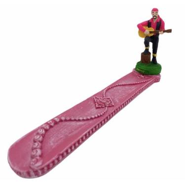 Imagem de Incensário Régua Cigano Rosa Em Resina 24 Cm - Bialluz Presentes