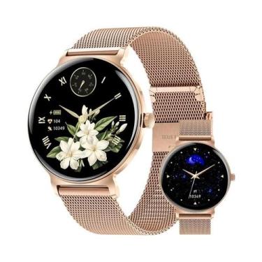 Imagem de Relógio Inteligente Ultra Fino Bluetooth Feminino 2025 Com Reprodução 