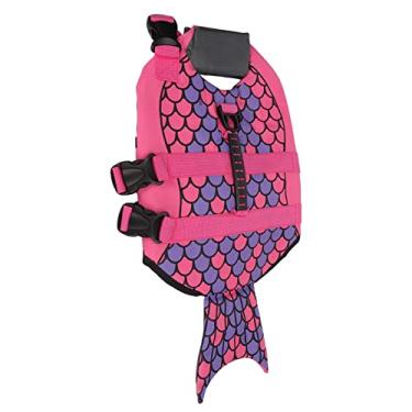 Imagem de Acouto Colete Salva-vidas Ajustável para Cães – Colete Salva-vidas Protetor para Animais de Estimação Com Alça para Natação e Passeios de Barco – Design Colorido Brilhante, Visibilidade Aprimorada,