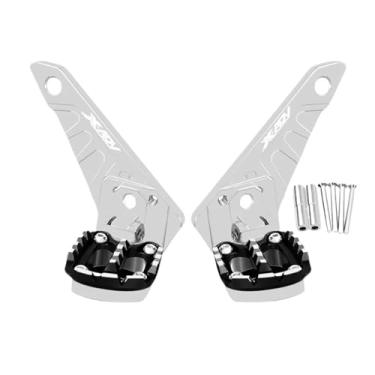 Imagem de Anti-derrapante CNC Pedal Traseiro Descanso De Pé Dobrável Apoios De Pés Passageiro Footpegs Para XADV 750 Xadv750 2021 2022 2023(Silver Black 2)