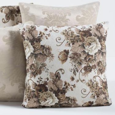 Imagem de Kit com 4 Almofadas Decorativas Estampada e Lisa Sofá Sala - Angel Dis