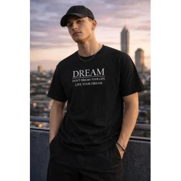 Imagem de Camiseta Unissex Estampada Dream Live Your Dream Motivacional Streetwe