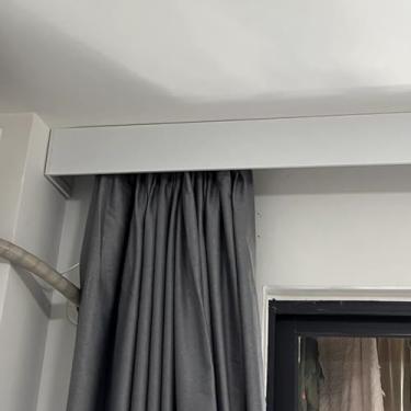 Imagem de Capa de painel de cortina personalizável - sem trilhas, suporte de teto/parede, caixa de varão, perfeita para persianas, 150 cm (4,9 pés) - solução elegante para decoração de casa