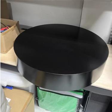 Imagem de Suportes redondos pretos para lojas de roupas, boutiques e lojas de noivas - Suporte de pedestal de 30 x 30 cm para manequins e eventos, perfeito para exibir roupas e acessórios