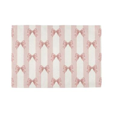 Imagem de Burbuja Conjunto de 4 jogos americanos com laço, tapetes de mesa laváveis antiderrapantes, resistentes ao calor, para cozinha, mesa de jantar, ambientes internos e externos