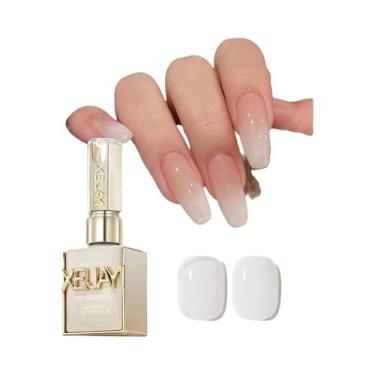 Imagem de Esmalte Em Gel Preto E Branco 15ml Soak off Sem Limpeza 4 Cores Kit In