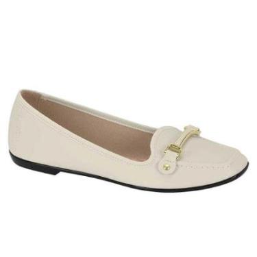 Imagem de Sapatilha Feminina Moleca Bico Quadrado Off White-Feminino