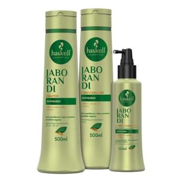Imagem de Kit Jaborandi Antiqueda Haskell (3 itens)  Shampoo e Condicionador 500