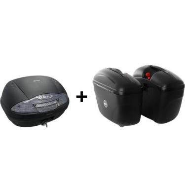 Imagem de Baú Givi E450 45 Litros + Givi E21 Lateral 21l Universal, Fumê