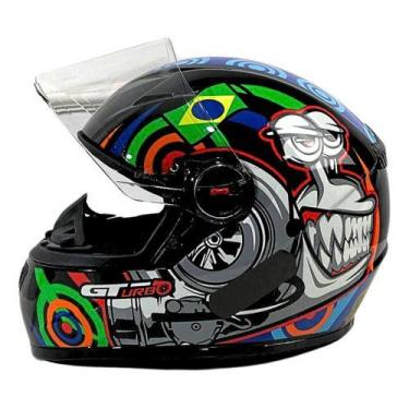 Imagem de Capacete Moto Fw3 Gt2 Gt5 Viseira Cristal Com Narigueira, Turbo, 58