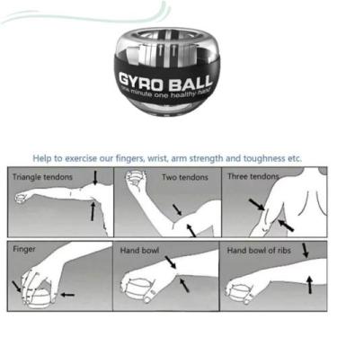Imagem de Powerball Giroscópio Bola Exercícios Punho Dedos Braço 2025 - WCAN