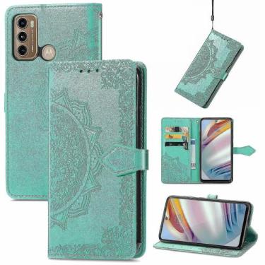 Imagem de Capa de couro tipo carteira para Motorola Moto G60 - Gloome Store