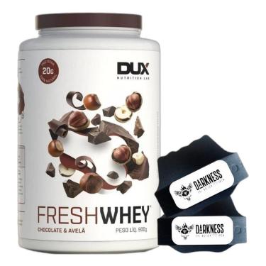 Imagem de Fresh Whey Isolado Hidro 3W Chocolate 900g  + Luva Darkness Dux-Unissex