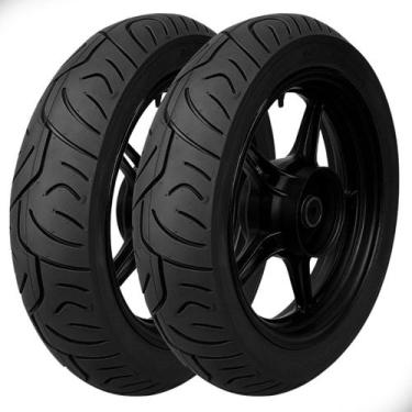 Imagem de Kit Pneu Moto 110/70-17 e 140/70-17 Dianteiro e Traseiro Sem Camara Ve