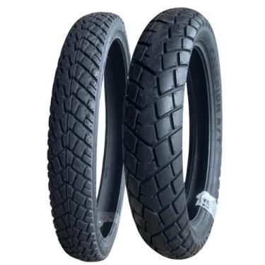 Imagem de Par Pneu 90 90 R21 e 120 80 R18 MT90 Pirelli Uso Sem Câmara