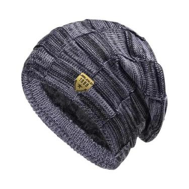 Imagem de Gorro De Inverno Unissex Tricotado Com Cachecol E Máscara - Boné Gorra