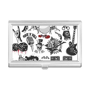 Imagem de Caixa com compartimento para cartões de visita com combinação de instrumentos musicais