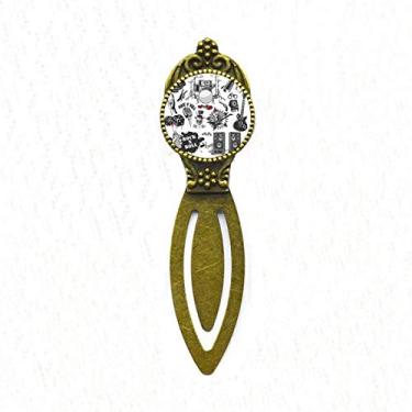 Imagem de Marcador de livro retrô com combinação de instrumentos musicais