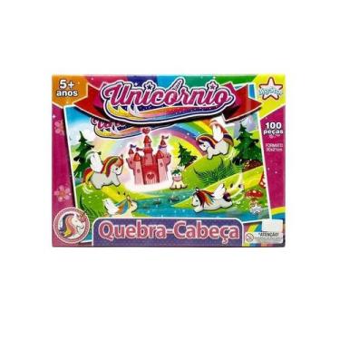 Quebra Cabeça Infantil Rainbow Unicórnio Puzzle Jogo Educativo 150