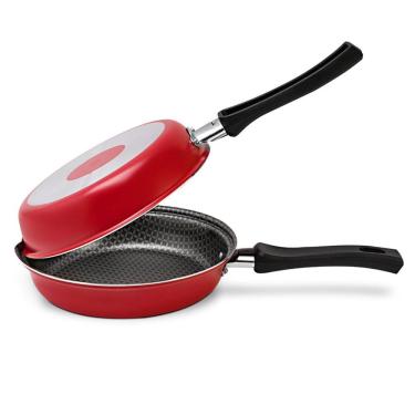 Imagem de Frigideira Dupla Multiflon Paprika Antiaderente Ultra 7 Vermelha - 18 cm