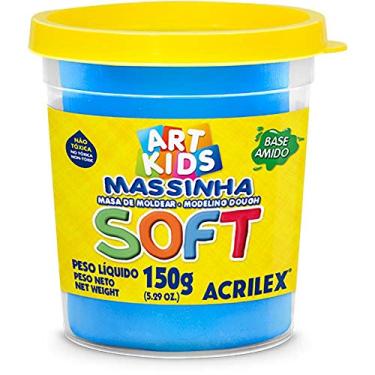 Imagem de Acrilex Massa de Modelar Amido 150g Acrilex Soft Azul Ref-109 caixa com 6 Unidades