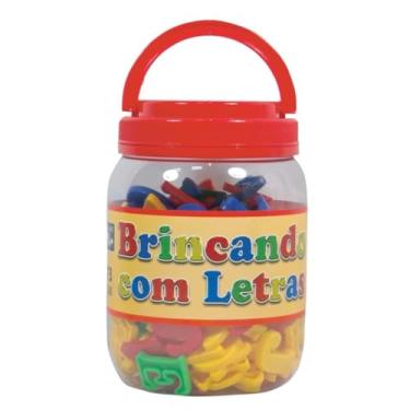 Imagem de Brinquedo Pedagógico Brincando Com Letras Pote 173 Peças