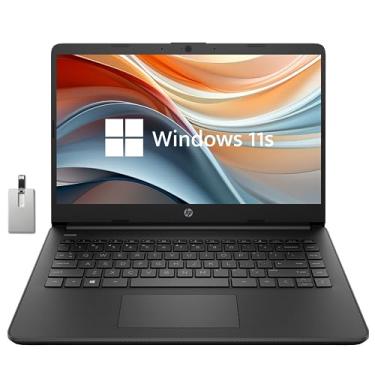 Imagem de HP Notebook 2022 Stream 14" HD BrightView, processador Intel Celeron N4120, 4 GB de RAM, SSD de 64 GB, Intel HD Graphics, webcam 720p, 1 ano Office 365, preto, Win 11 S, cartão USB Snowbell de 32 GB