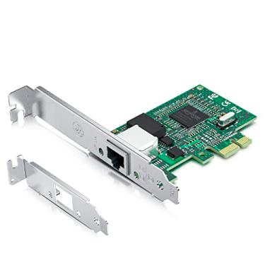 Imagem de Placa de rede H!Fiber Gigabit PCIe com chip Dell Broadcom BCM5751, placa de rede de 1 Gb Compare com Broadcom BCM5751-T1, porta RJ45 única, PCI-E X1, placa Ethernet com perfil baixo para Windows