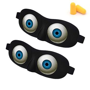 Imagem de Tphon Máscara de dormir divertida para mulheres, homens e crianças, máscara de dormir 100% blackout com contorno 3D atualizada com alça ajustável, persianas macias para olhos noturnos para viagens,