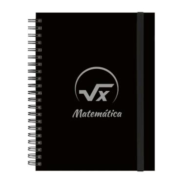 Imagem de Caderno Universitário Plus 12 Matérias Profissões Matemática (Preto e Prata)