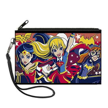 Imagem de Buckle-Down Carteira Buckle-Down Zip Esquadrão Suicida Acessório Grande, Esquadrão Suicida, 20 cm x 12,7 cm, Multicor, 6.5" x 3.5"