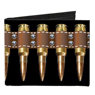 Imagem de Buckle-Down Carteira masculina padrão de lona dobrável balas, 10 cm x 8,89 cm