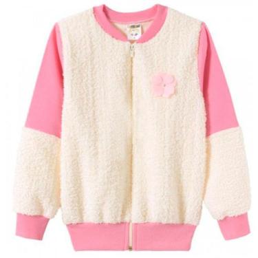 Imagem de Jaqueta Infantil Menina Peluciada Urso Inverno Fleece Plush - Anjo Da