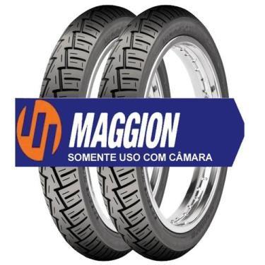 Imagem de Par Pneu Winner 90/90-18 + 100/90-18 Com Câmara - MAGGION