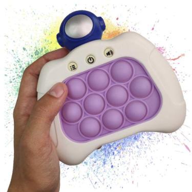 Imagem de Pop It Mini Game Fidget Interativo Sensorial Astronauta 4 Modos Luz So