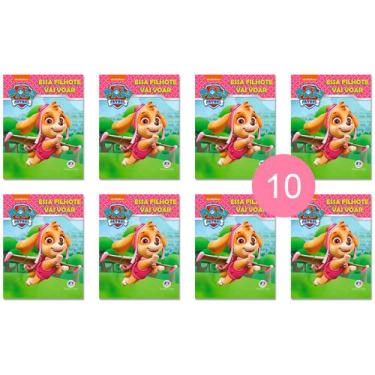 Imagem de Patrulha Canina Essa Filhote vai Voar - Kit 10 Livrinhos Lembrancinha 