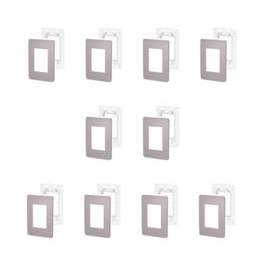 Imagem de Kit 10 Placas 4X2 3 Mód S730103224 Axis Grey Orion Schneider