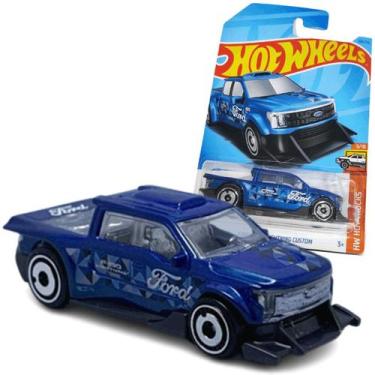 Imagem de Carrinho Hot Wheels Caminhonete Ford F 150 Lightning Azul - Mattel