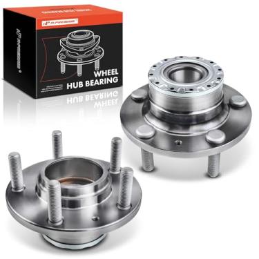 Imagem de A-Premium 2 rolamentos de roda traseira e conjunto de cubo com 5 terminais compatíveis com Hyundai Tiburon 2001, sem freios ABS
