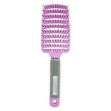 Imagem de Escova  Profissional Raquete Vazada Cerâmica Massageia e Ativa  o Cres