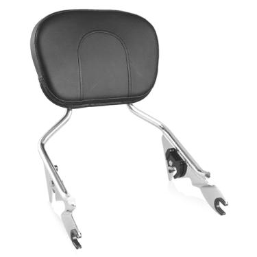 Imagem de NOVALLA Encosto traseiro destacável do passageiro Sissy Bar adequado para Harley Davidson Street Glide Road Glide Road King Electra Glide Ultra Limited 2009-LATER (Chrome)