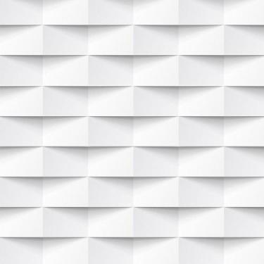 Imagem de Papel De Parede Autocolante Tijolo 3D Com Efeito De Sombras Em Branco 